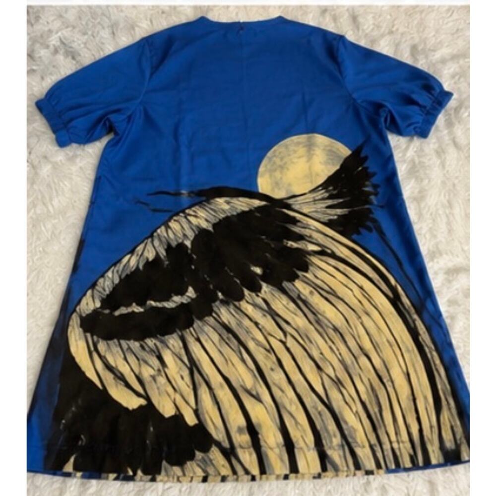 YODYOKO Owl and the Moon Hand Painted Art Dress Free Size NWT 100% Cotton - Picture 8 of 16